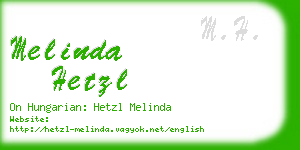 melinda hetzl business card